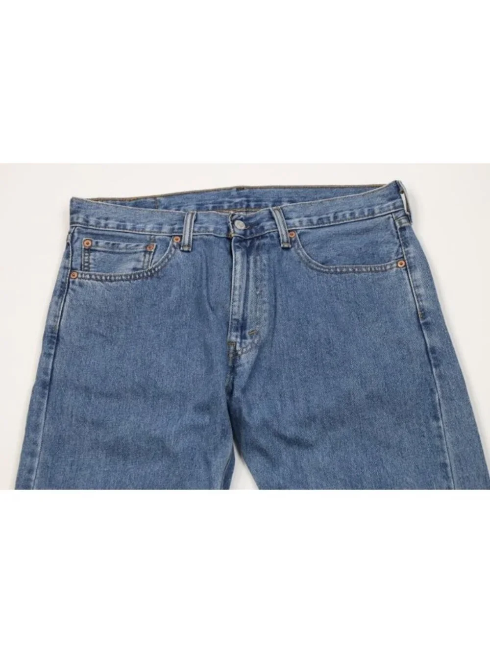 Vintage Y2K Levis 505 Mens 34x30 Faded Regular Straight Leg Denim Jeans Blue